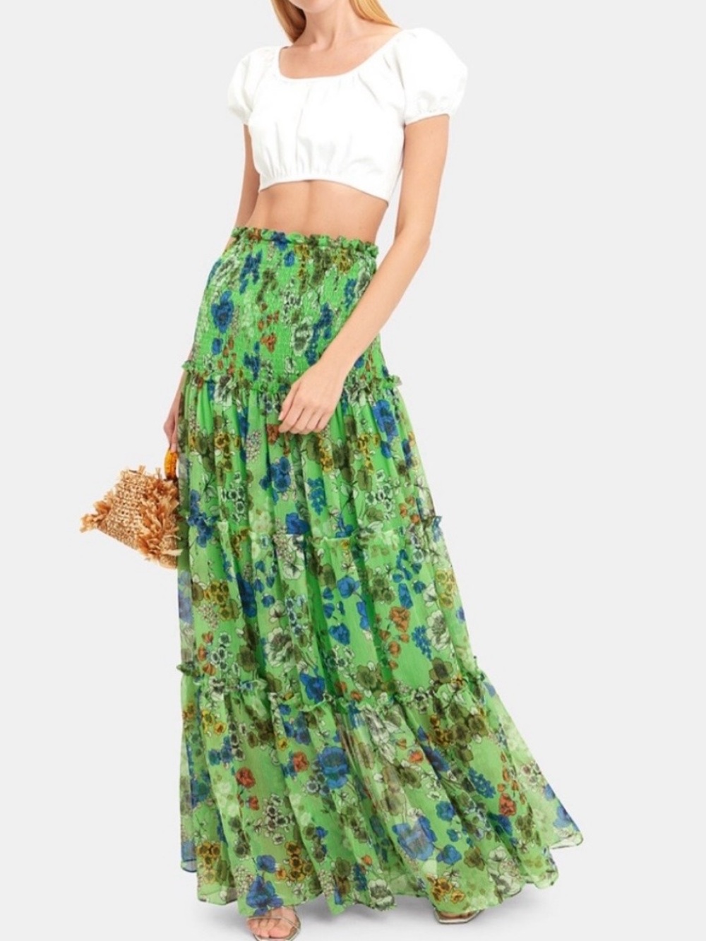 Alexis Vibrant Floral Maxi
Skirt. Size small